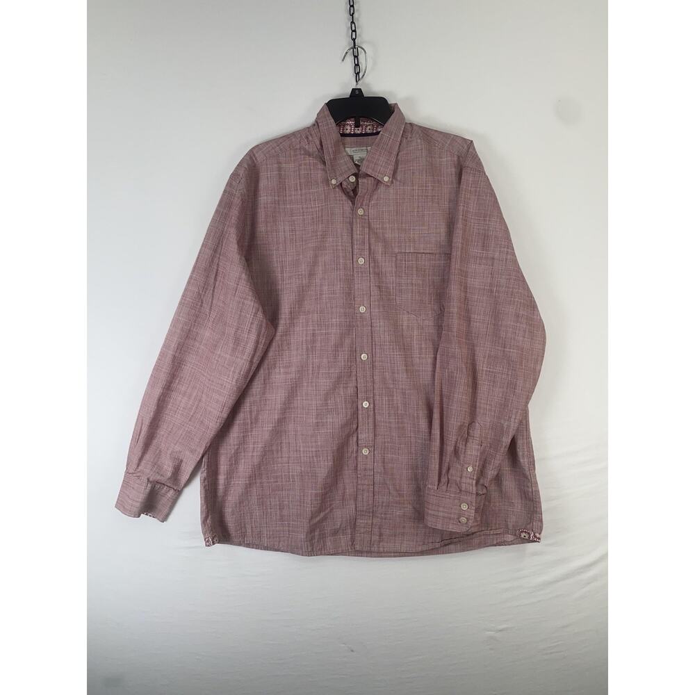 Madison Shirt Mens XL Red Check Long Sleeve Button Down Cotton Casual Pocket